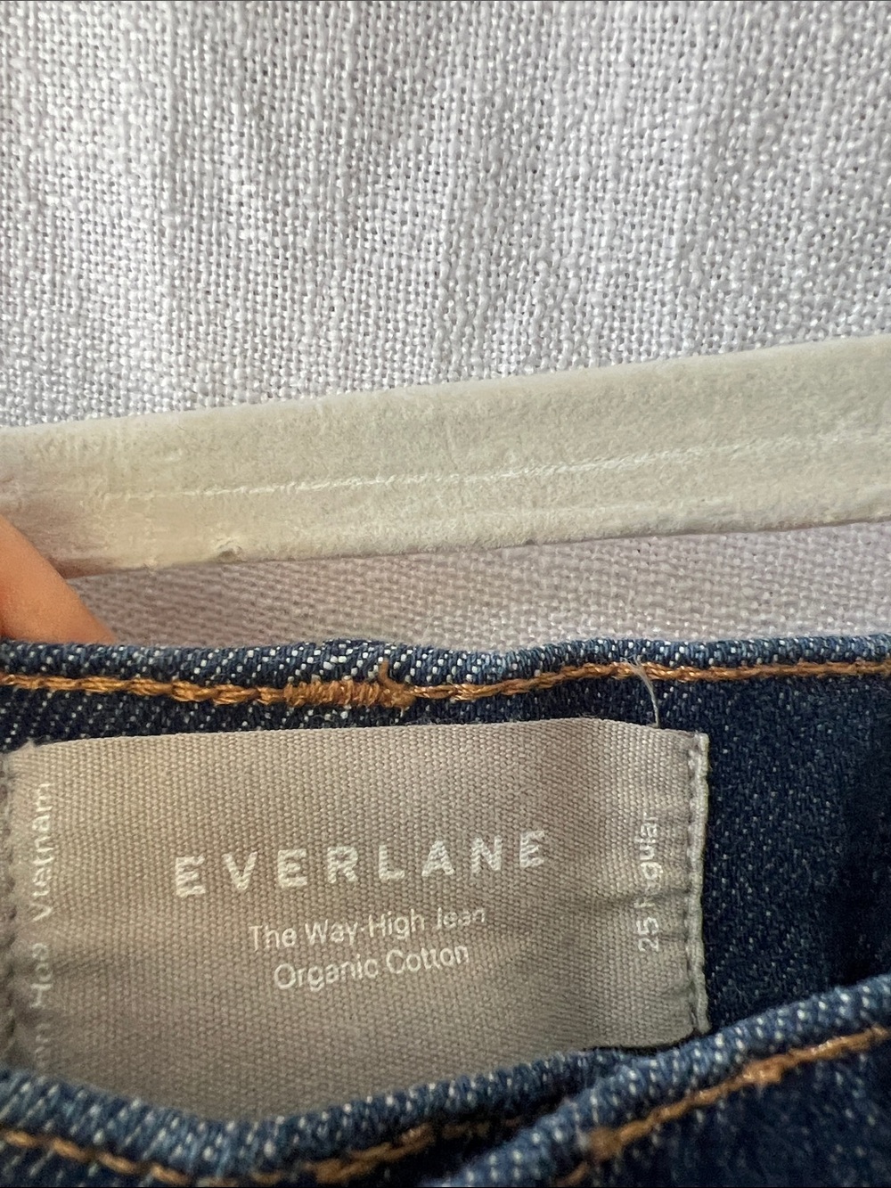 Everlane High-Rise Dark Blue Straight-Leg Jeans Size 25 “The Way-High Jean” - Picture 2 of 9